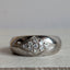 White Gold Diamond Dome Signet