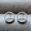 Large Open Circle Sand Stud Earrings