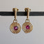 Ruby Spiral Drop Earrings