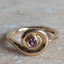 Pink Spinel Spiral Ring