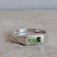 Peridot Baguette Signet Ring