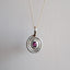 Silver Spiral Necklace with Ruby