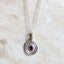 Silver Spiral Necklace with Ruby