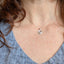 Silver Spiral Necklace with Ruby