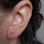 Orange Carre Sapphire Studs