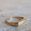 Gold Beveled Signet Ring
