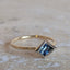 Two Toned Sapphire Kite Ring