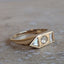 White Diamond Bauhaus Ring