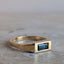 Sapphire Baguette Signet Ring