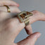 Interlocking Square Modernist Statement Ring