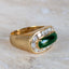 Jade and Diamond Saddle Ring