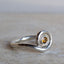 Silver Spiral Ring with Citrine