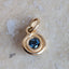 Mini Sapphire Spiral Charm