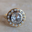 Rosecut Diamond Halo Ring