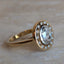 Rosecut Diamond Halo Ring