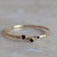 3 Sapphire Hammered Ring