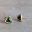 Emerald Trillion Studs