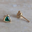 Emerald Trillion Studs