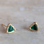 Emerald Trillion Studs