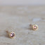 Red Sapphire Milgrain Stud (2.5mm)