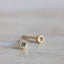 Light Green Milgrain Sapphire Studs (1.5 mm)