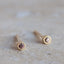 Red Milgrain Sapphire Studs (1.5 mm)