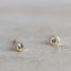 Light Green Sapphire Milgrain Studs (2 mm)