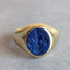 Lapis Intaglio Signet Ring