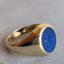 Lapis Intaglio Signet Ring
