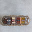 Victorian Sterling Mosaic Inlay Brooch
