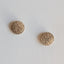 Gold Sand Circle Stud Earrings