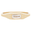 Diamond Baguette Signet Ring