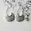 Silver Beloved Rose Disc Earrings