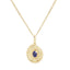 Gold Lapis Spiral Necklace