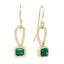 Emerald Loop Earrings