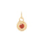 Mini Garnet Spiral Charm
