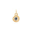 Mini Sapphire Spiral Charm