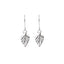 Silver Palm Drop Earrings